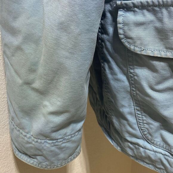 L.L. Bean Quilted Insulated Blue Canvas Barn Chore Coat Women's Size X-Large - Picture 8 of 12